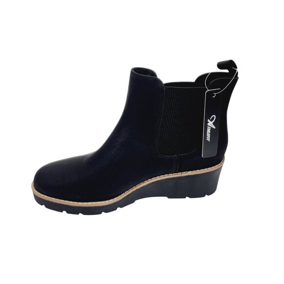 Womens athlefit Wedge Ankle Booties Size 10 Black Faux Leather - Picture 10 of 14